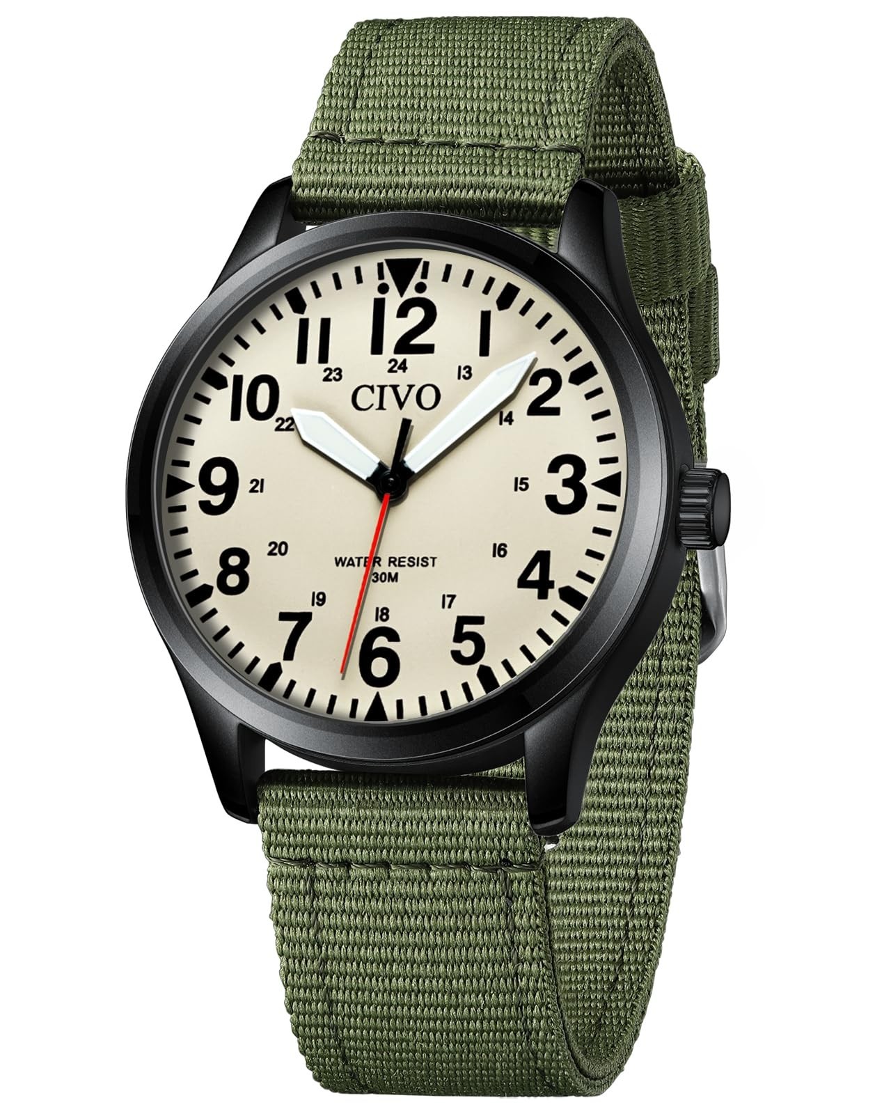 Waterproof Military Watch for Men – Classic Analog Field Wristwatch, Durable Des