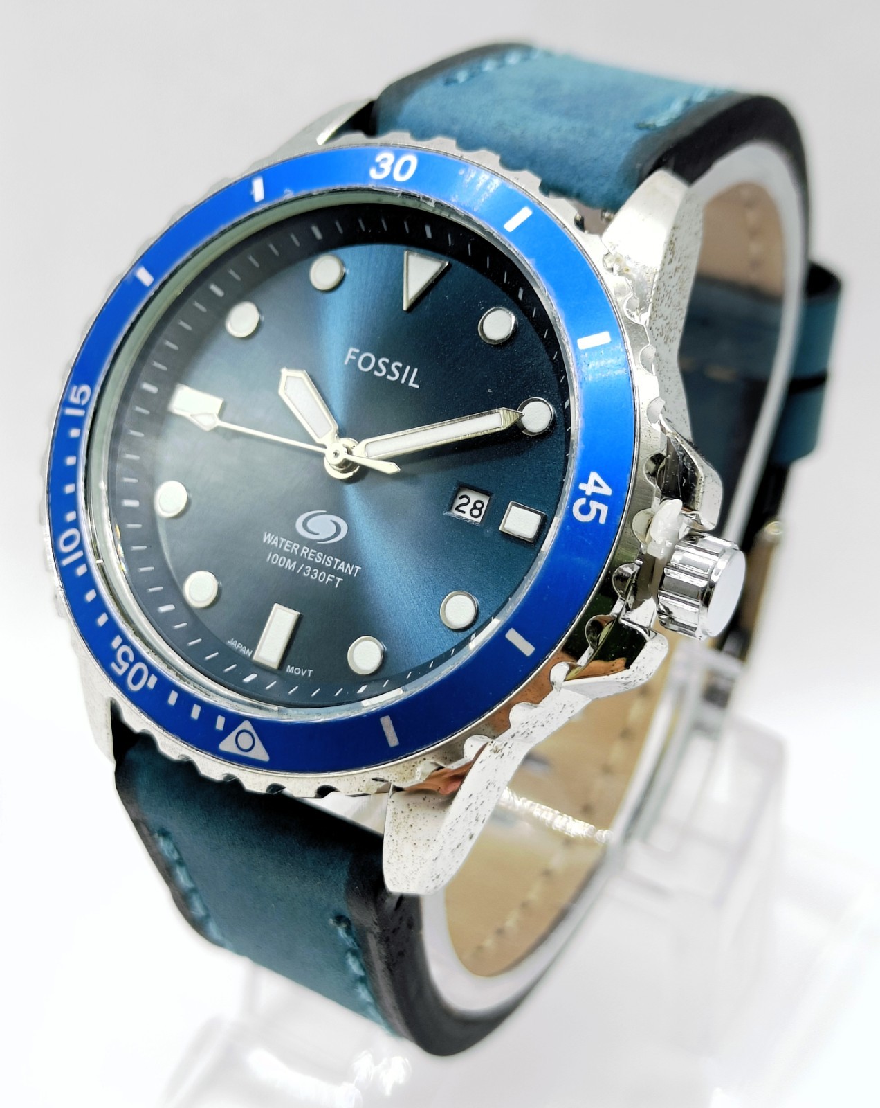 Amazing Fossil Chronograph Date Indicator Blue Dial Men’s Wrist Watch
