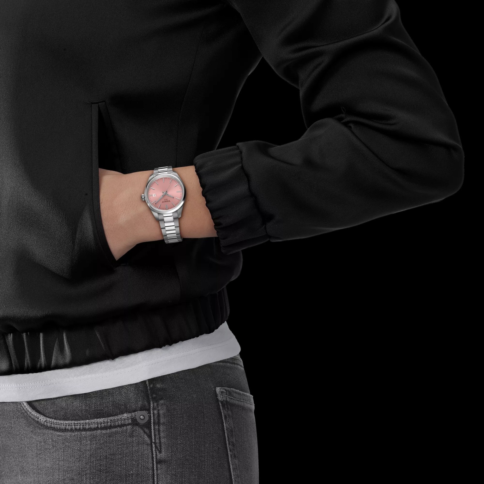 Tissot PR 100 Quartz 34mm Pink Dial Steel Women’s Watch T150.210.11.331.00