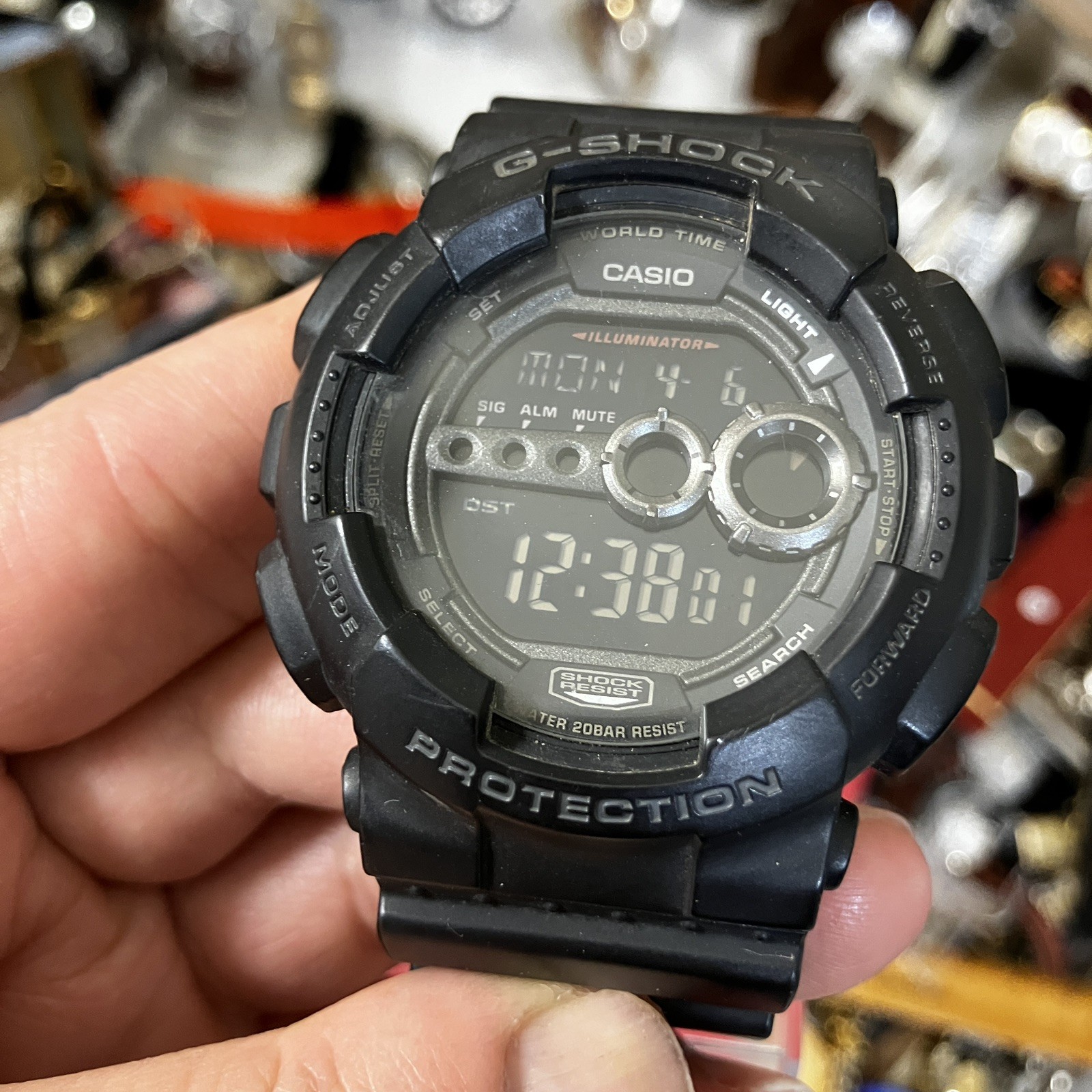 Casio G Shock Watch Men Digital Black Day Date 3263 GD-100 51mm