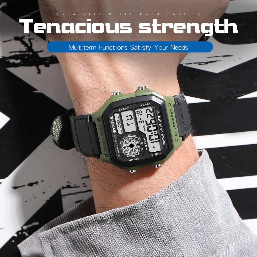 Men’s Electronic Digital Sports LED Display Waterproof Wrist Watch Multifunction