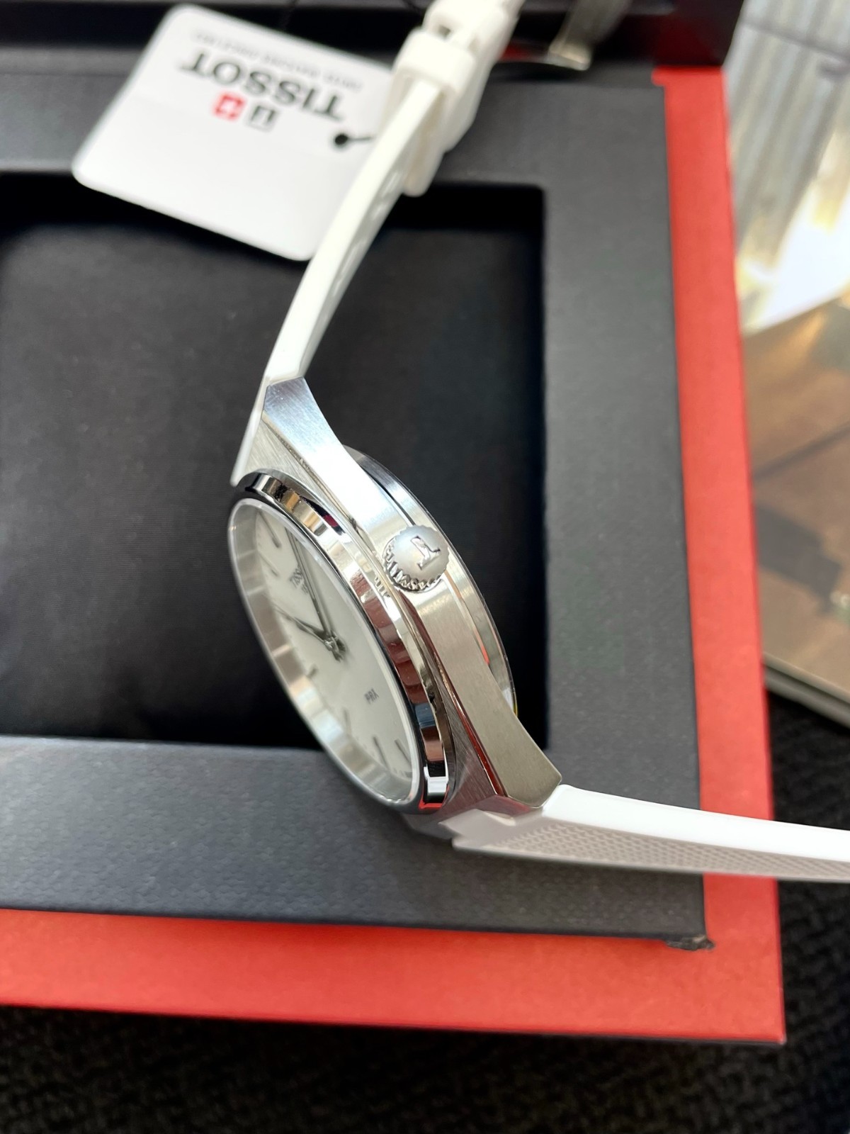 Tissot PRX 40mm White Dial White Rubber Quartz T137.410.17.011.00 New