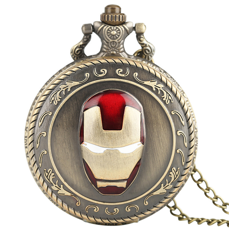 Steampunk Quartz Analog Pocket Watch with Necklace Chain for Friends Xmas Gifts