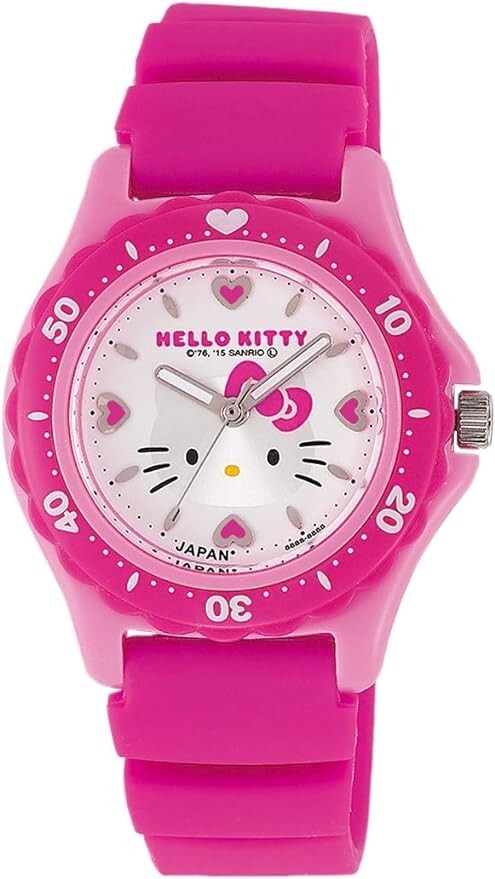 Analog Hello Kitty Waterproof Urethane Belt White Dial 0029N001 Women’s Pink