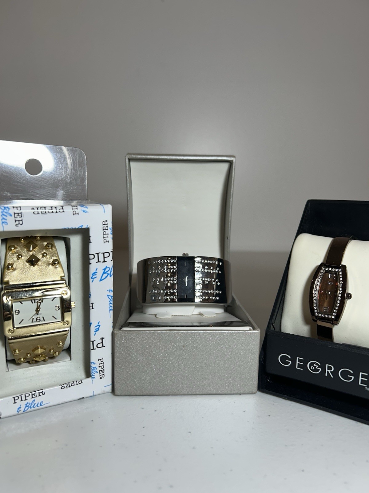 3 Fashion Woman’s Watches: Allude Rhinestone Bangle + Piper & Blue + George NIB