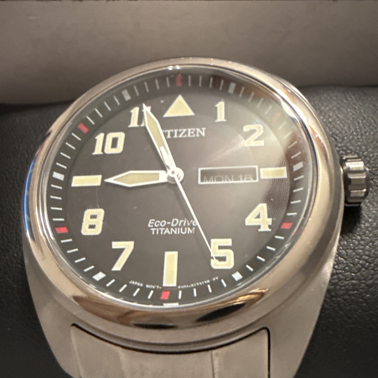 Citizen Eco-Drive Garrison Silver-tone Super Titanium Bracelet Watch