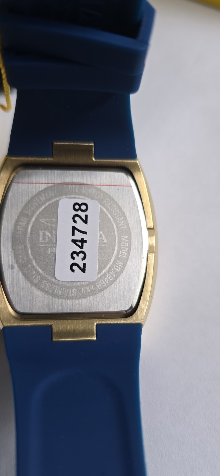 Invicta Racing 48469 Men’s Chronograph Watch Gold Tone Blue Silicone 43mm New