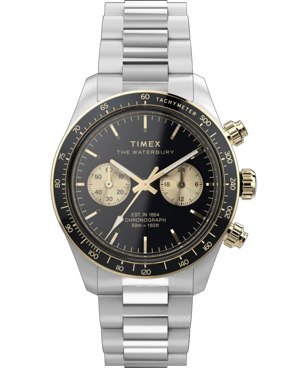 Timex TW2Y24000 Men’s Waterbury Heritage Stainless Steel Chronograph Watch