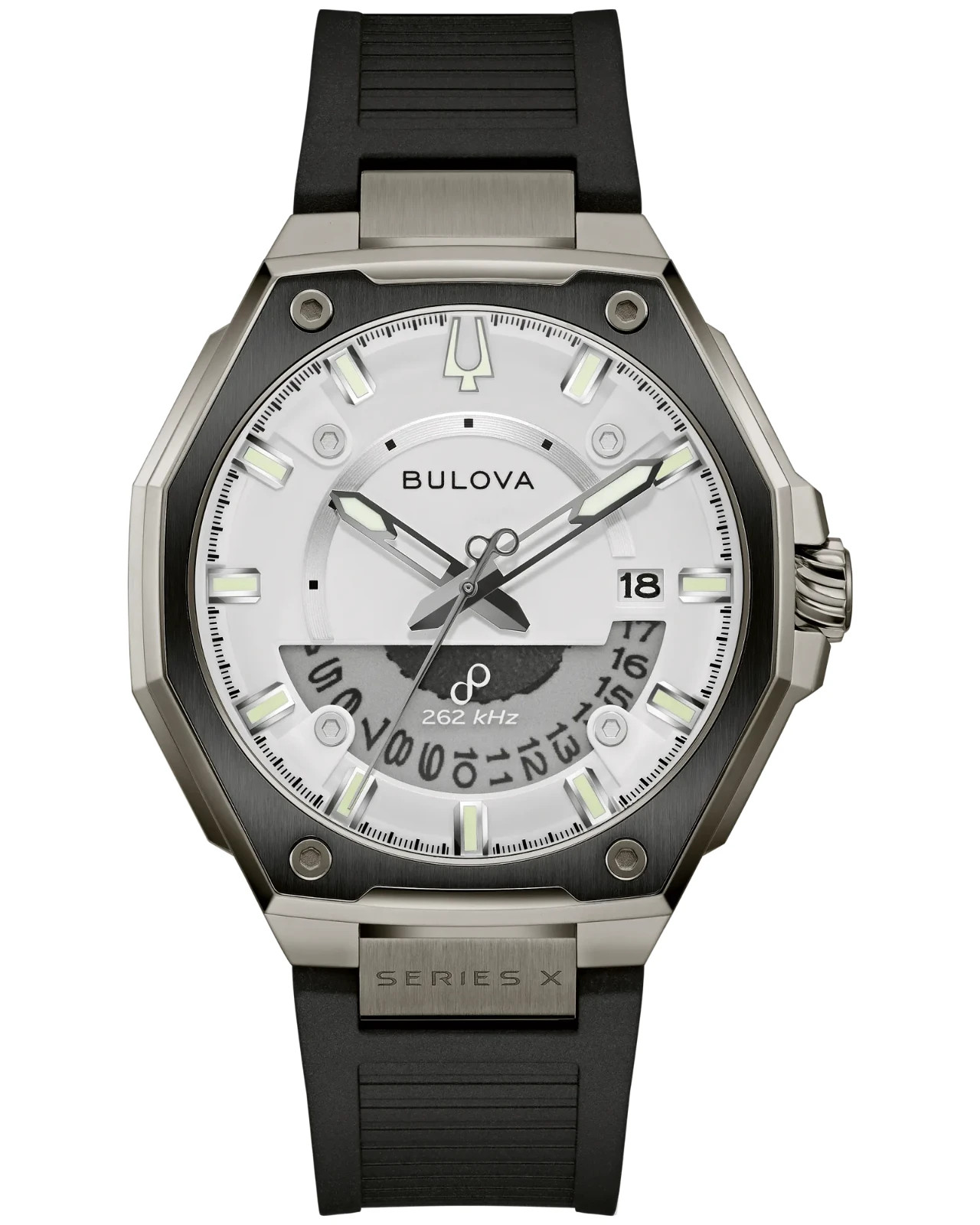 NEW BULOVA PRECISIONIST SERIES X 262 kHz SPECIAL EDITION WHITE DIAL WATCH 98B457
