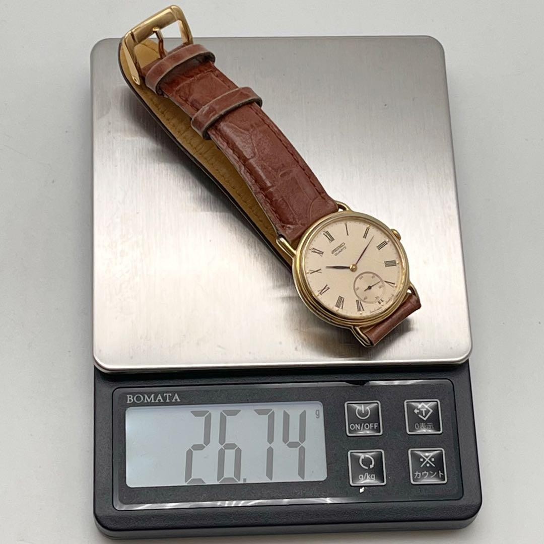 Seiko Men’s Vintage Gold Small Second Wristwatch with New Battery