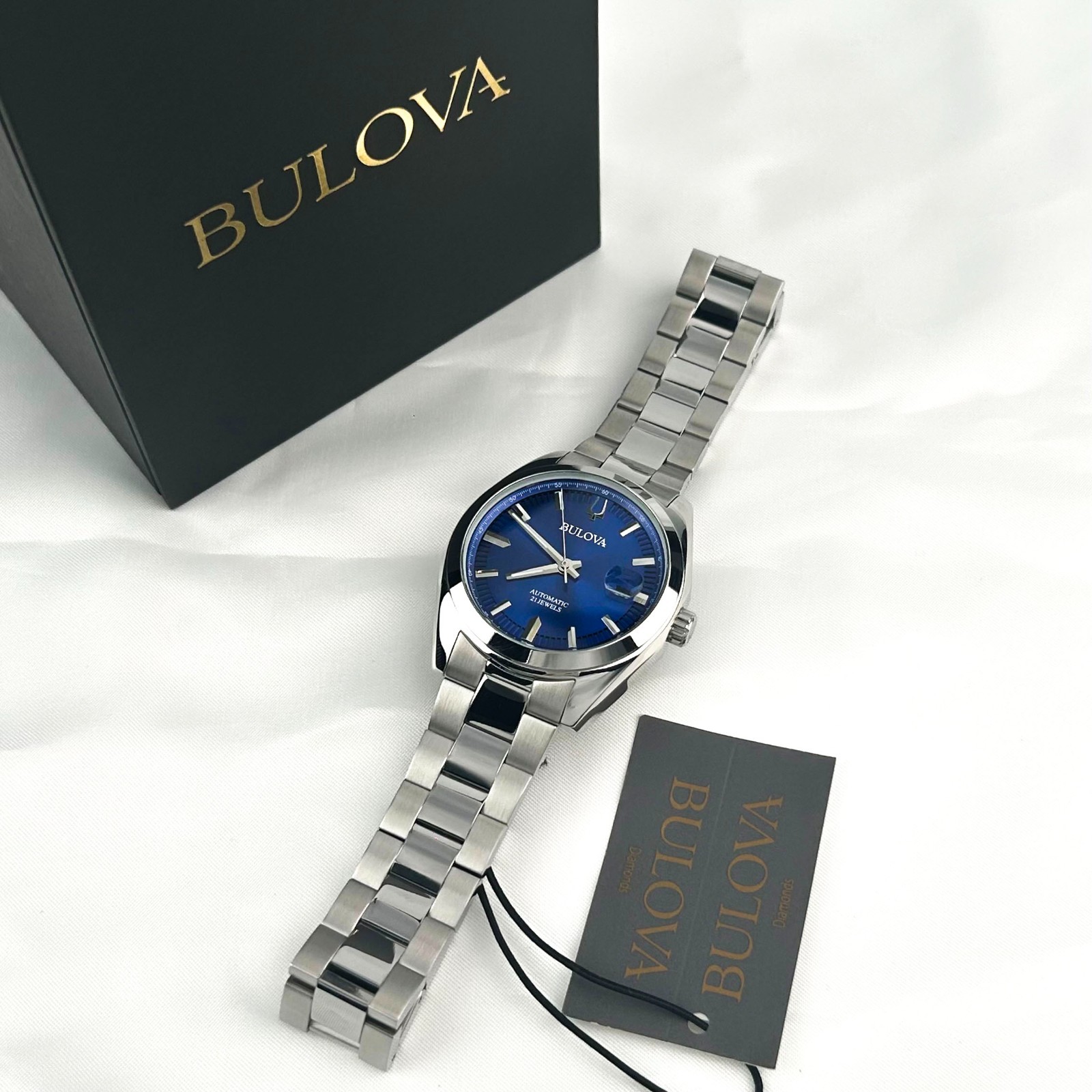 Bulova 96B436 Surveyor Automatic Blue Dial Automatic Watch 39MM