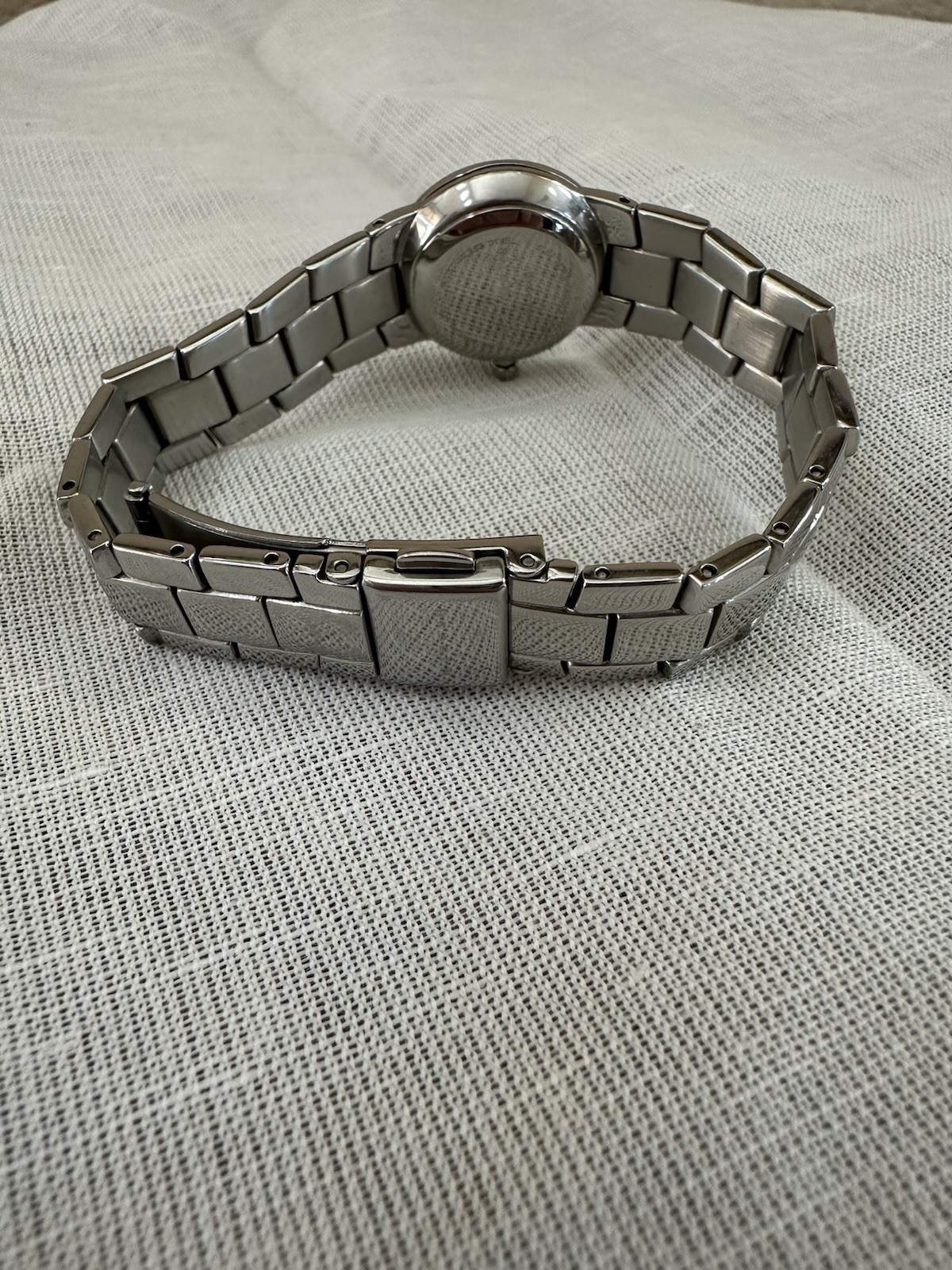 Skagen Watch Rhinestones Stainless Steel Black Dial Bracelet Needs Battery