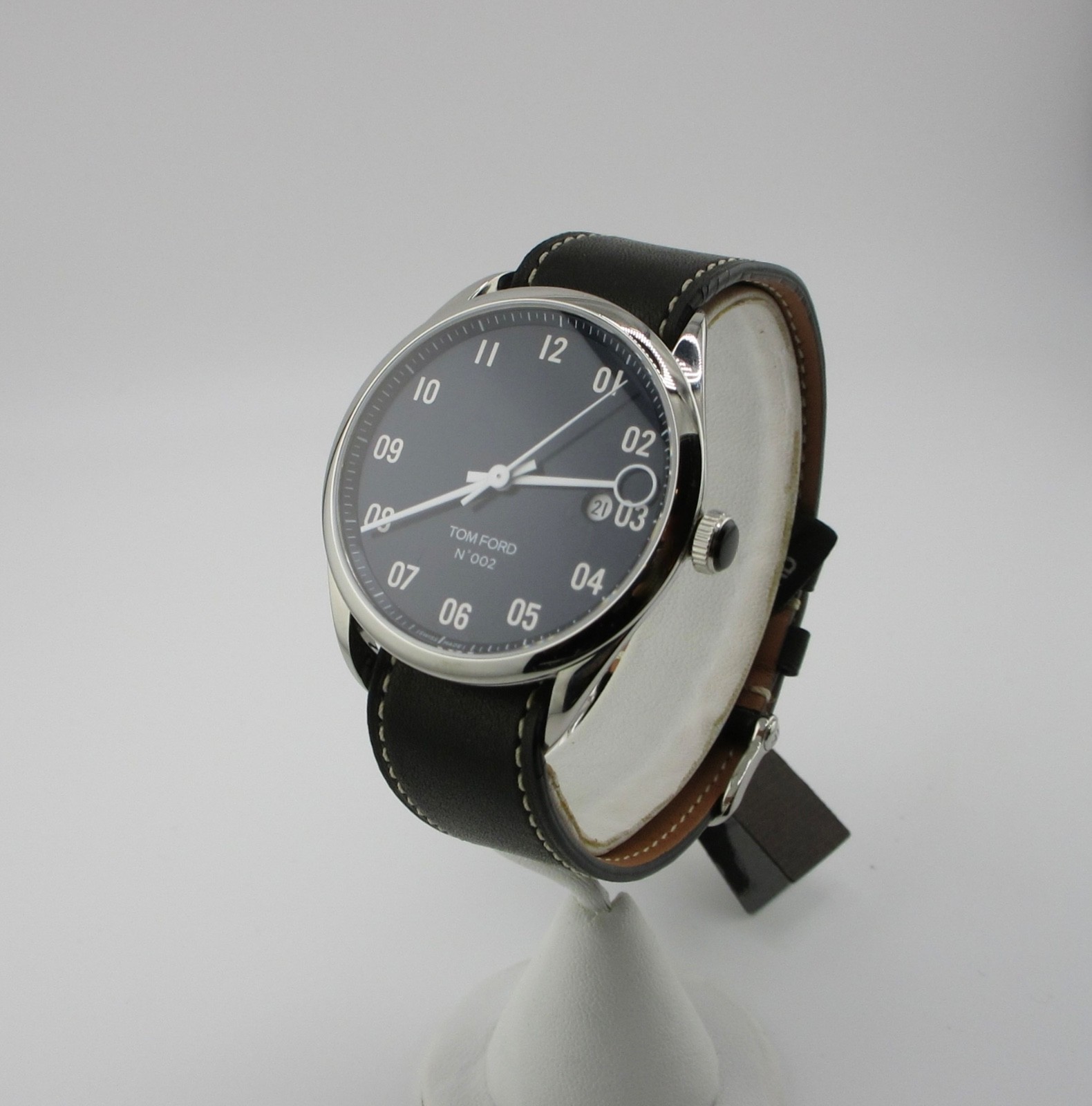TOM FORD Automatic Watch N.002 Black Dial with Leather Band