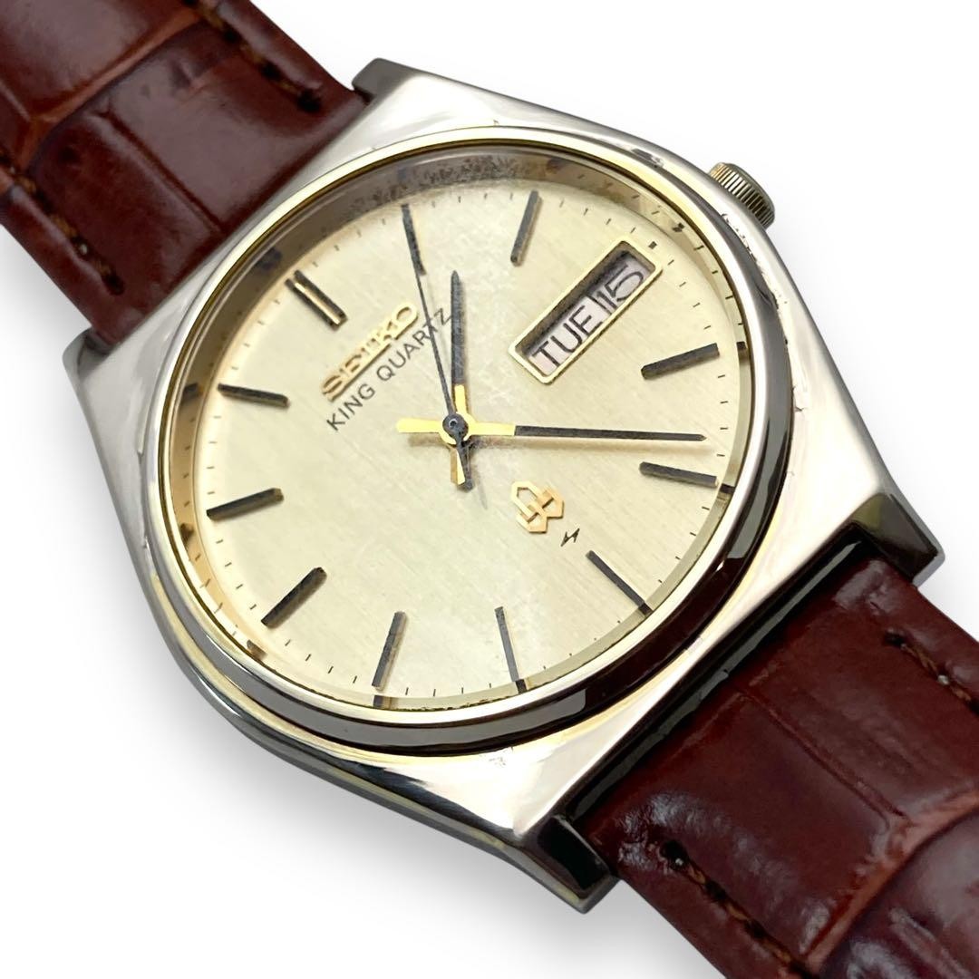 Seiko King Quartz Watch Mens 40mm wrist 20.5cm/8.1in