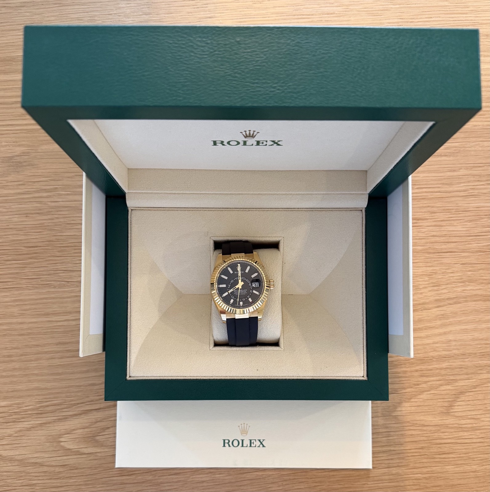 Sky Dweller Rolex Ref 336238 Excellent Condition , Yellow Gold Oyster Flex