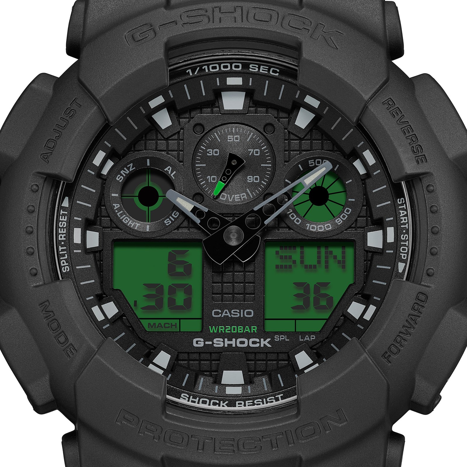Casio G-Shock GA-100BEG-1AJF Quartz Black Dial 51.2mm Watch
