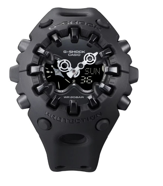 Casio G-Shock GA-V01 SERIES Analog & Digital Matte Black Resin Strap GAV01-1A