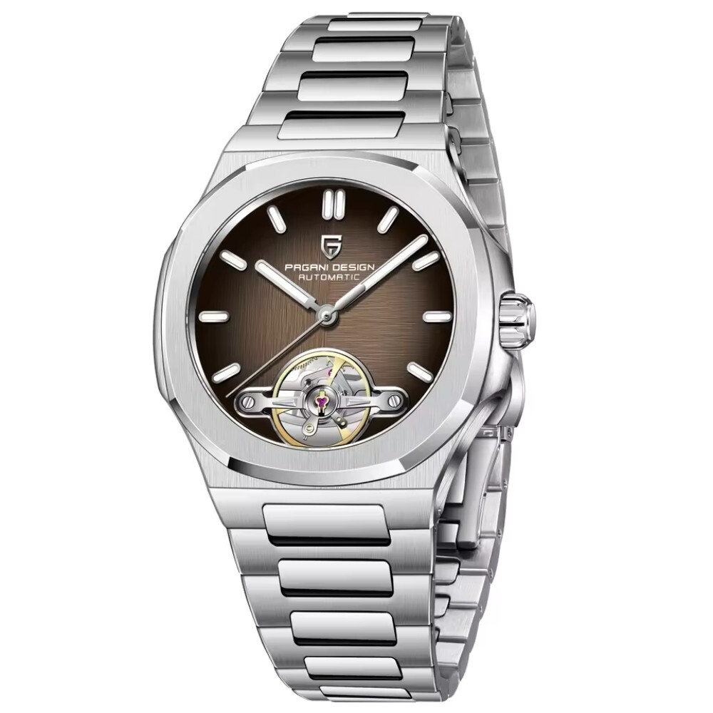 Men’s Automatic Mechanical Tourbillon Watches Waterproof Sapphire Glass Luminous