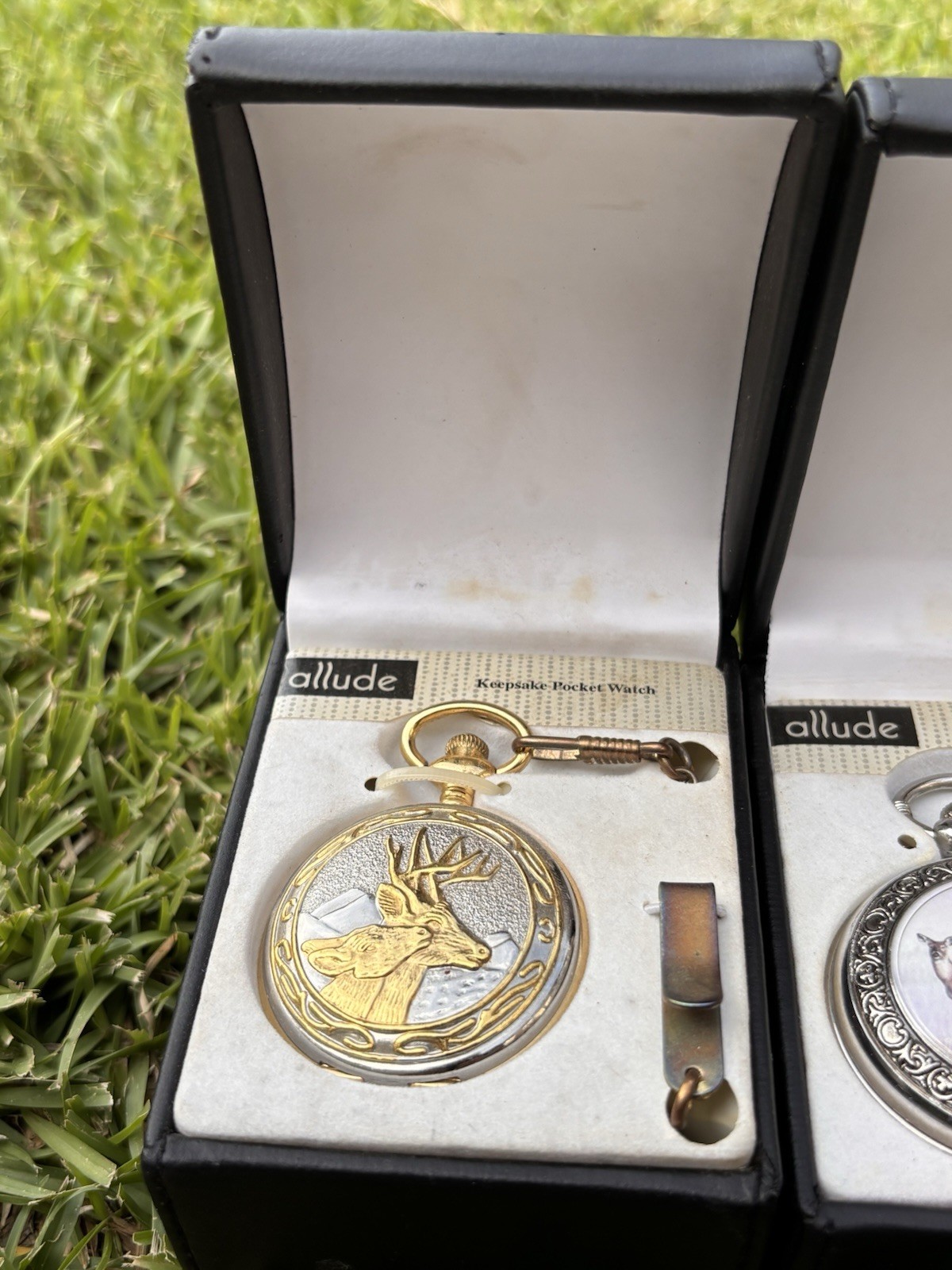 allude Keepsake Pocket Watches ok Deer Theme Set of 2
