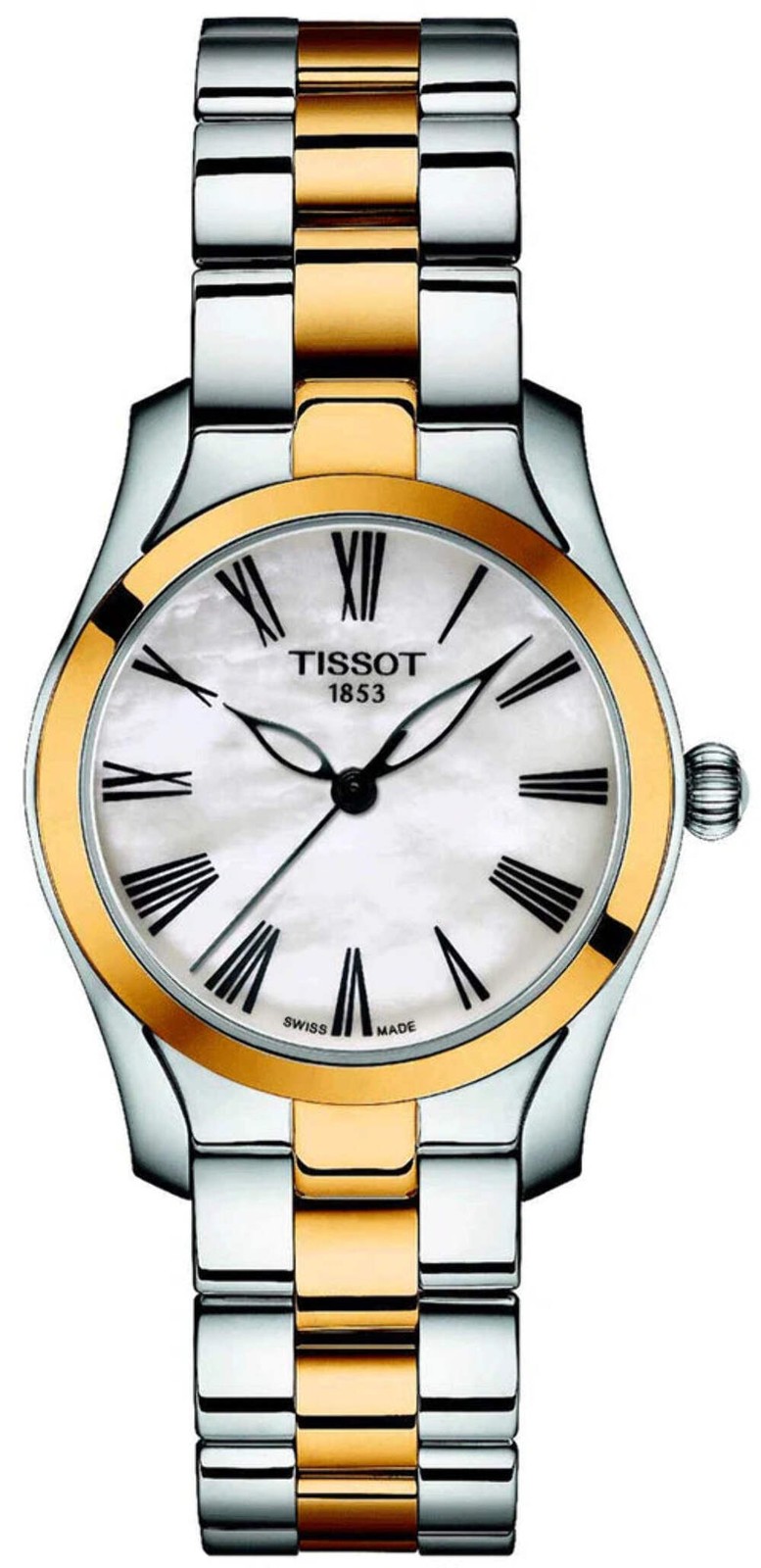 Tissot T Wave Quartz Mother of Pearl Dial Two Tone Women -T112.210.22.113.00