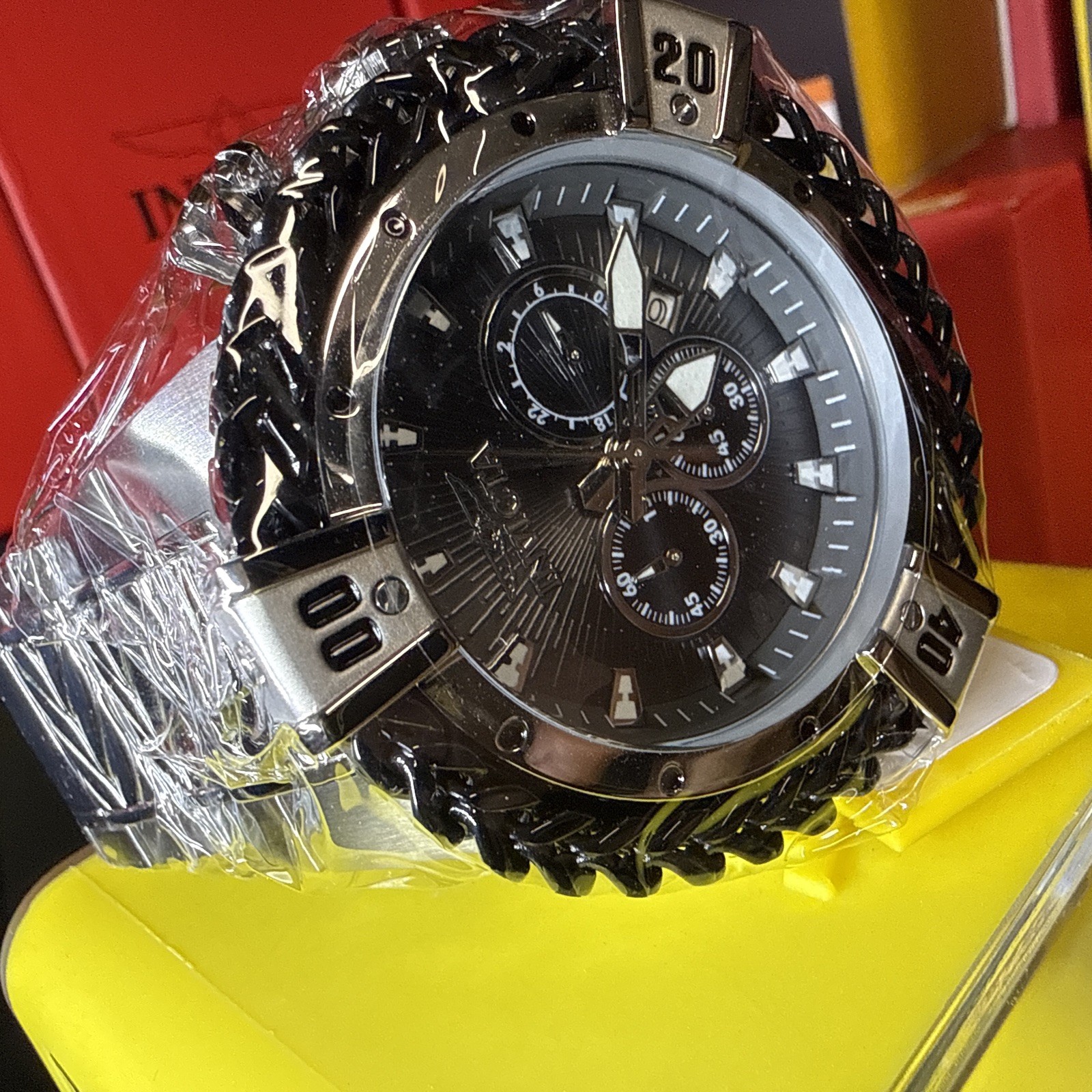 Invicta Bolt Herc 48160 Chronograph 54mm Black Stainless Steel Men’s Watch