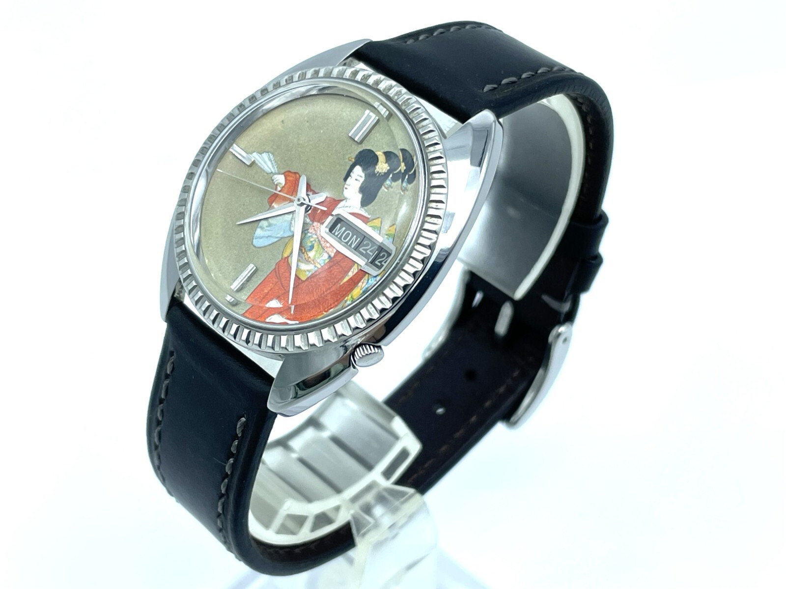Vintage UKIYOE SEIKO 5 Automatic Watch New Glass Shouen Uemura Jonomai