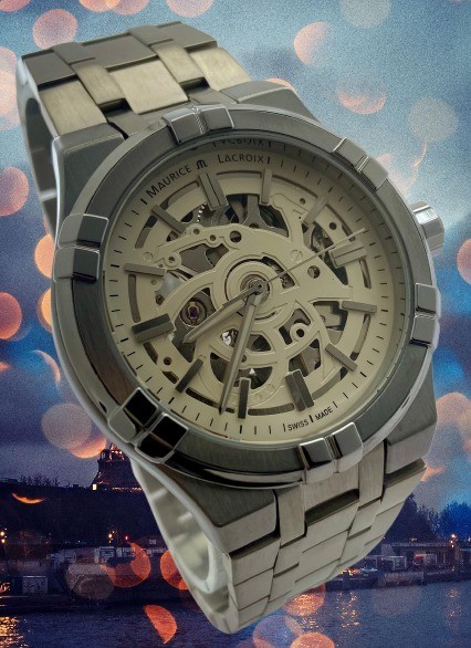 Luxury Look Maurice Lacroix Skeleton style Dial Automatic Refurbished Wristwatch