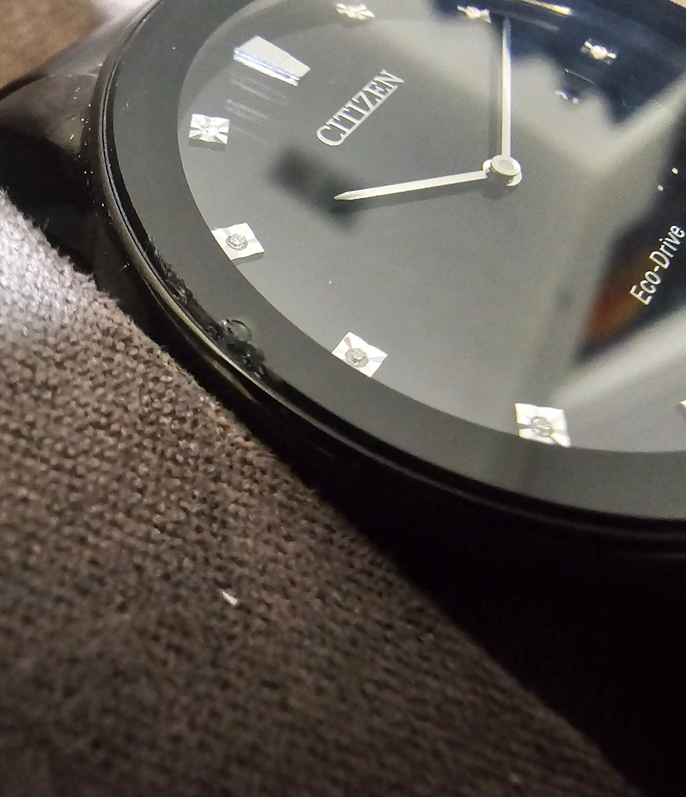 CITIZEN Eco-Drive J165-S086892 Axiom Black Diamond Accent Men’s Watch