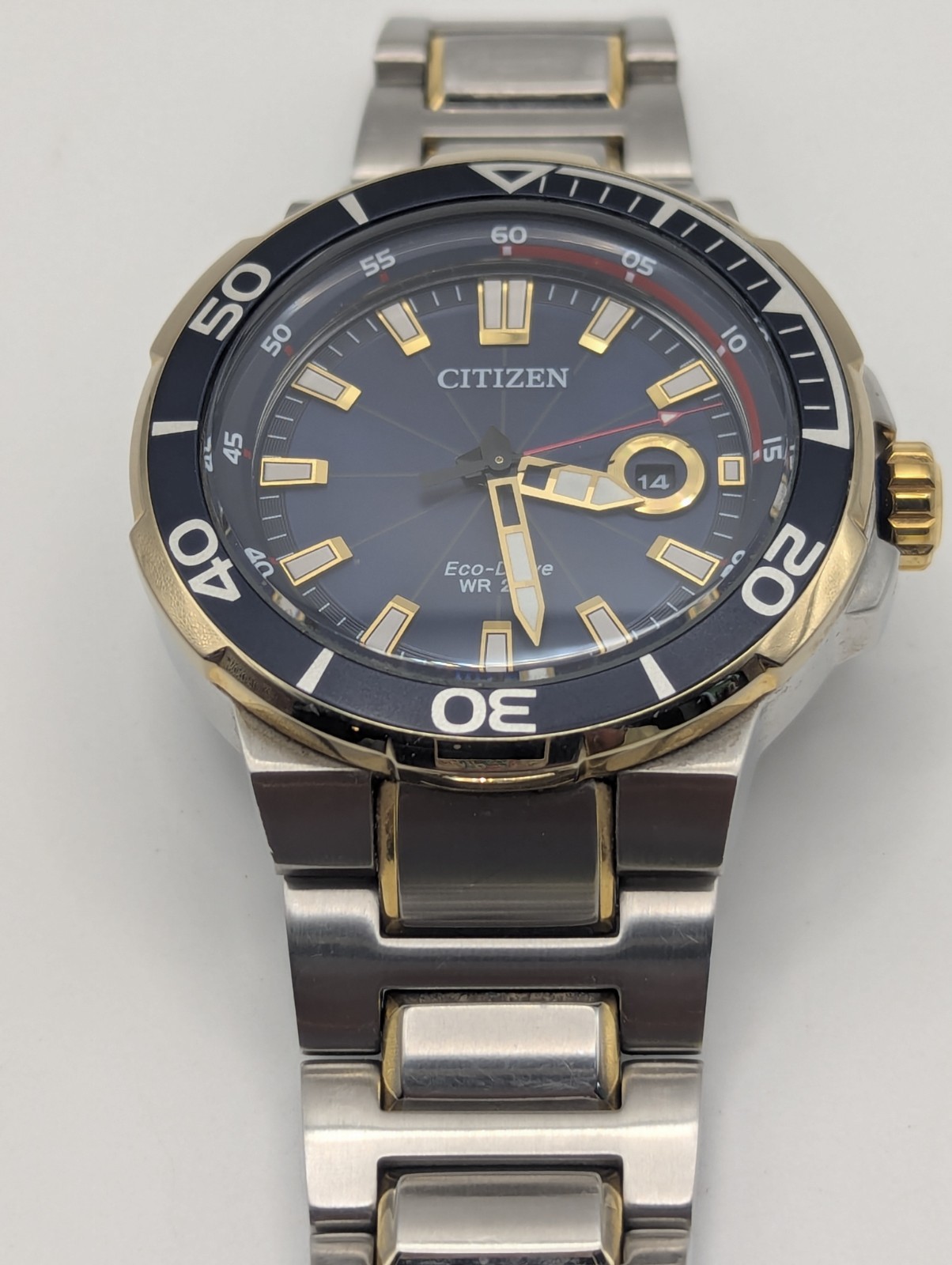 Citizen Endeavor Eco-Drive Blue Dial Two Tone Steel Men’s Watch BJ7144-52L