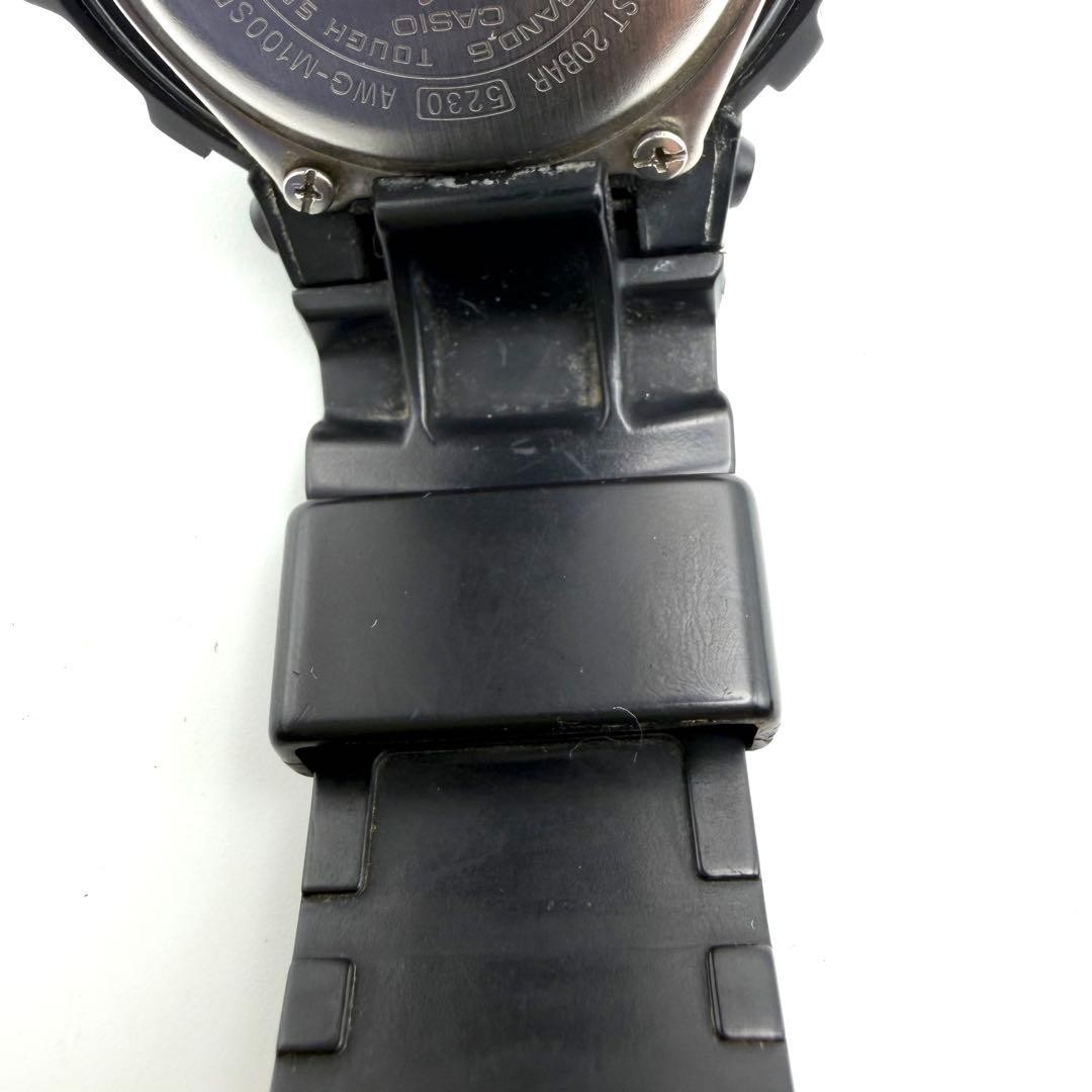 Casio G-Shock AWG-M100SBB Digital Analog Watch Solar Black Not Working Used