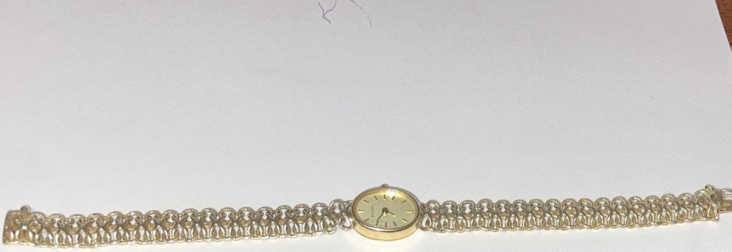 Stunning Vintage Bulova 14K Solid Gold Ladies Watch 14.3 Grams☚☚☚☚👀