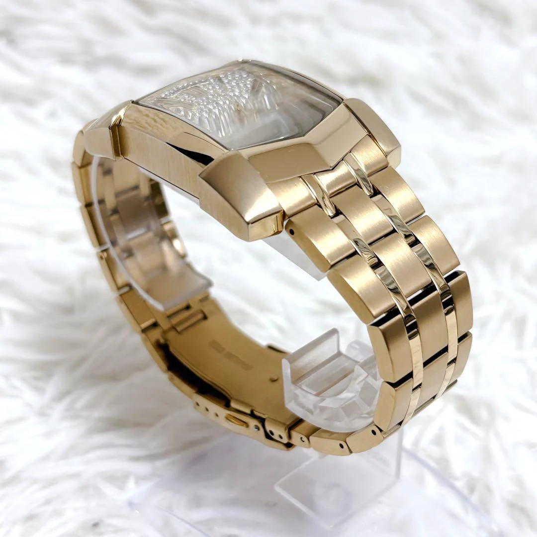 AVALANCHE CRYSTAL CARTER RICARDO Quartz Gold Stainless Steel Diamonds Swarovski