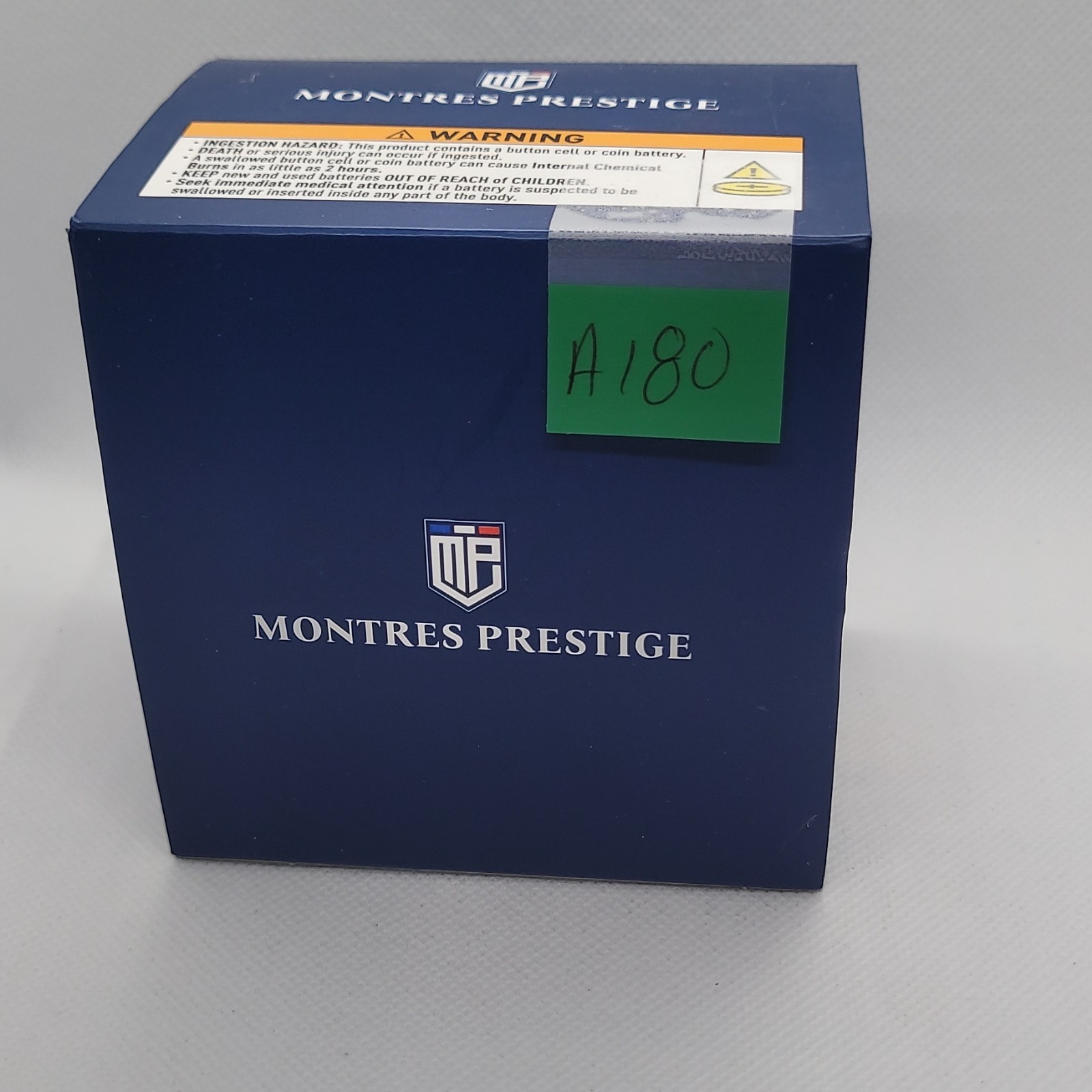 180 Montres Prestige 42mm Chronograph Blue Bezel Stainless Steel Black dial