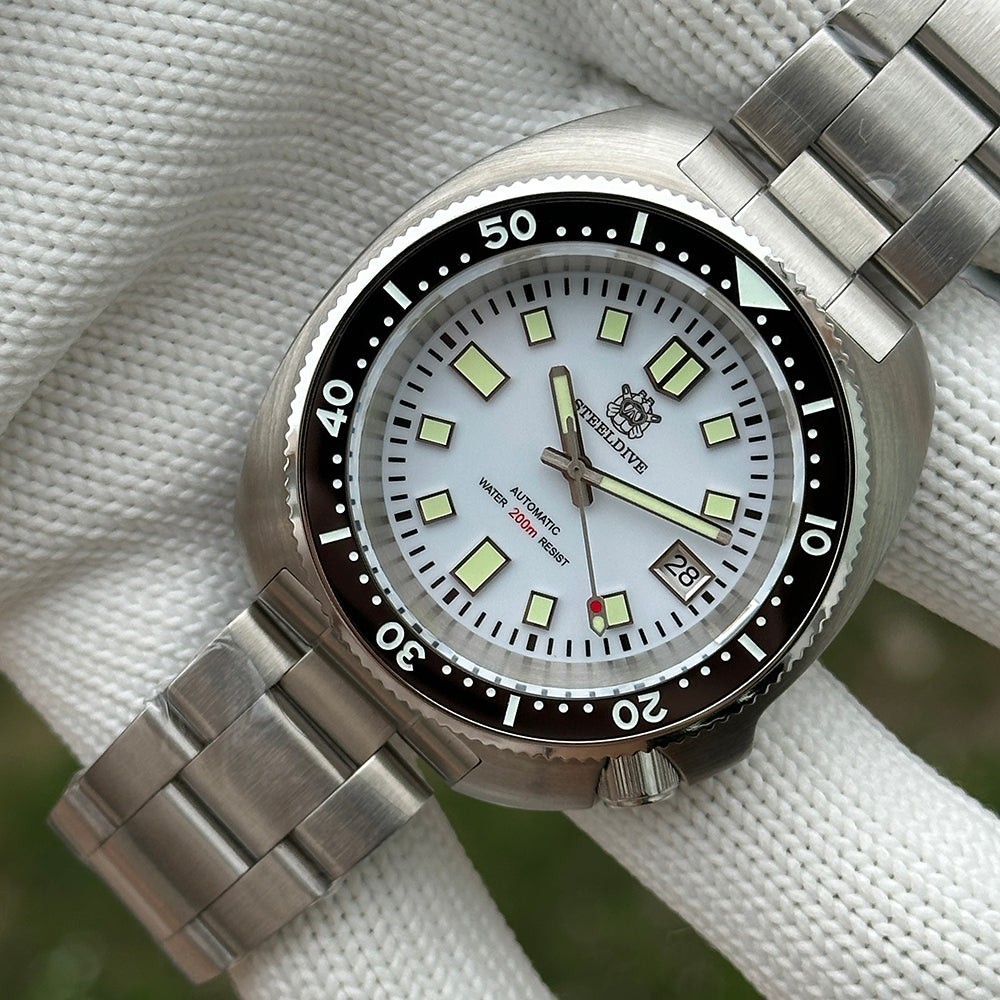 STEELDIVE SD1974 Mens Turtle 43.8mm 200M Automatic Dive Watch NH35 Professional