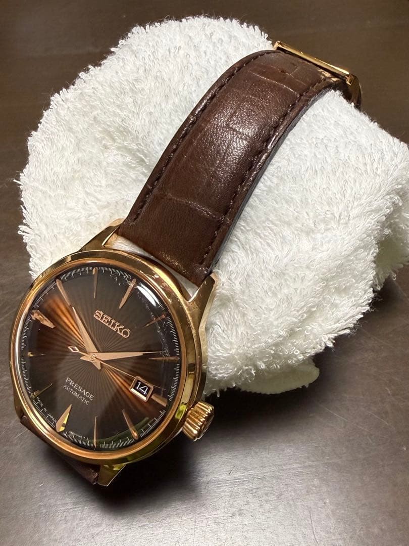 Seiko Presage Automatic Brown Men’s Watch – SRPB46 Good From Japan