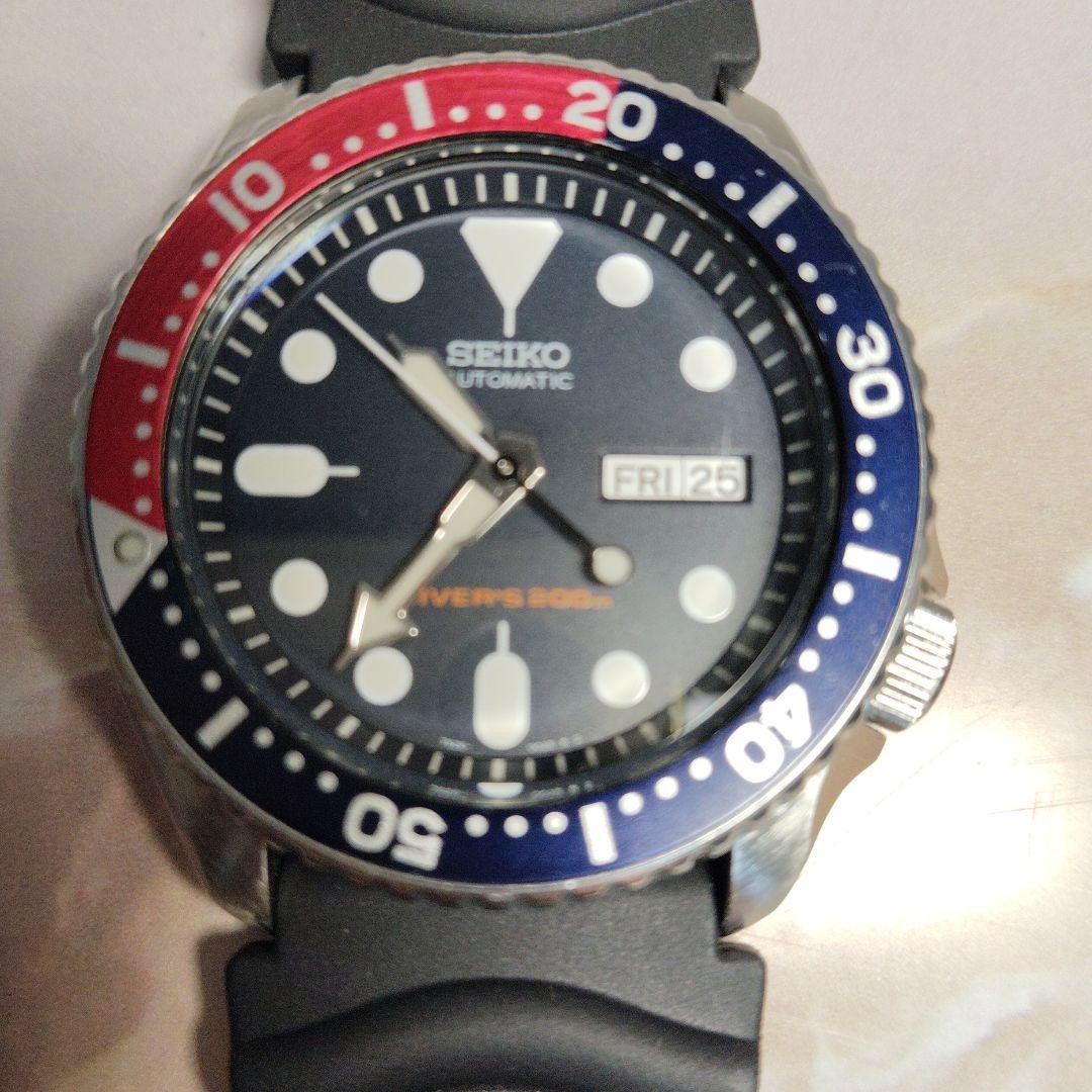 Seiko Diver 7S26-0020 Automatic Watch Vintage 42mm Black Dial Pepsi Bezel