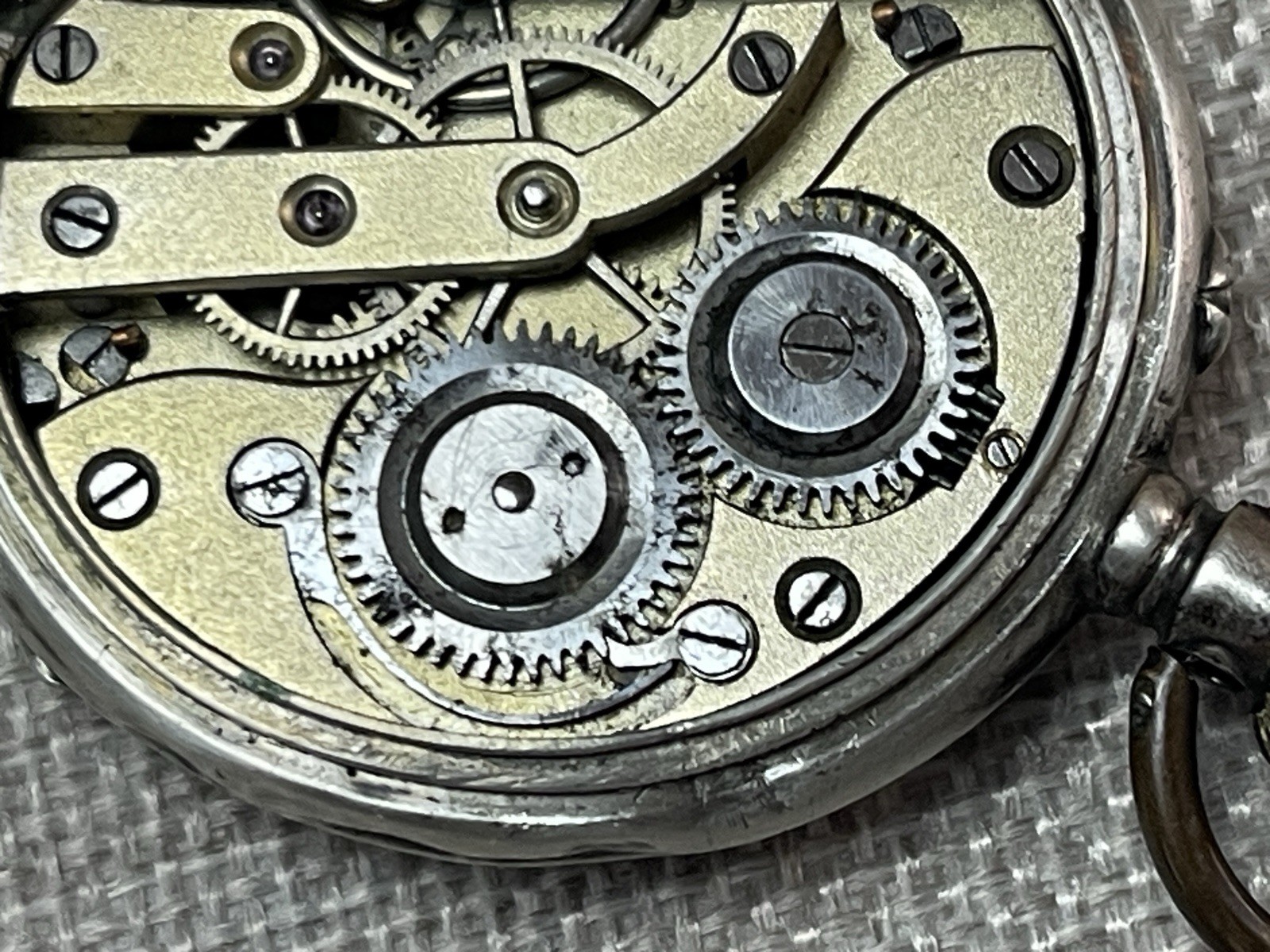 Antique Cylindre 10 Rubis 800 SILVER Pocket Watch ( Parts/Repair )