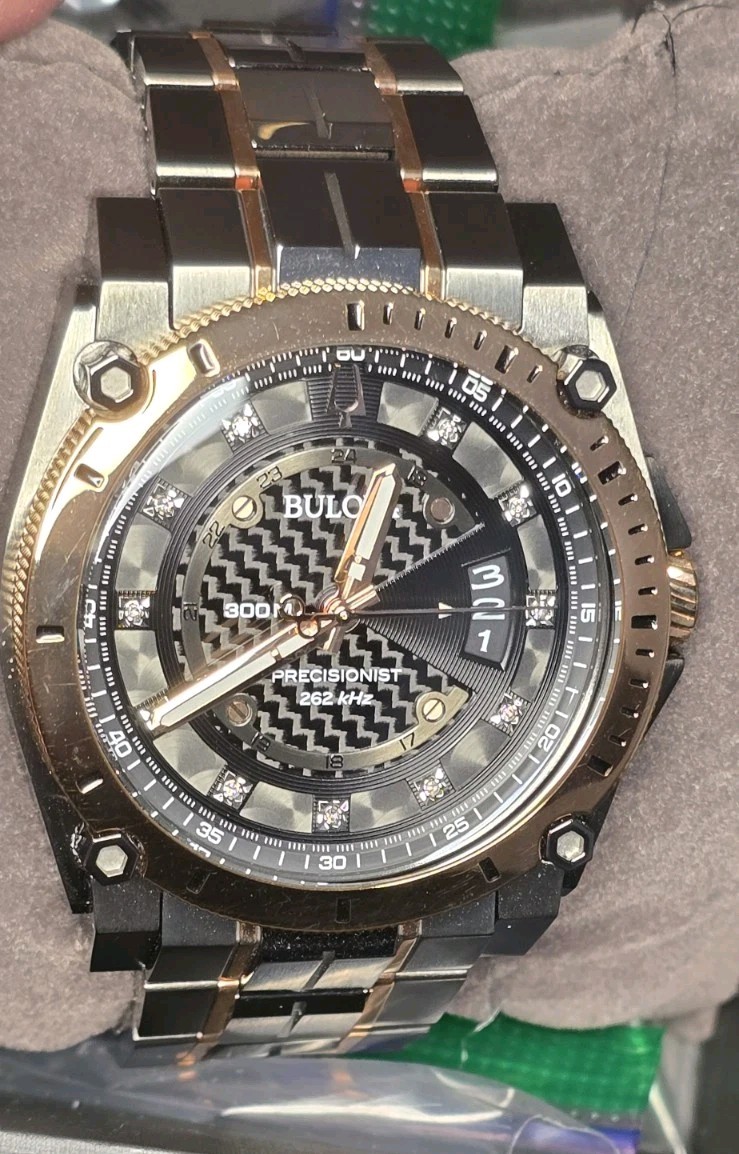 Bulova Precisionist Icon Mens Diamond Watch 98D149
