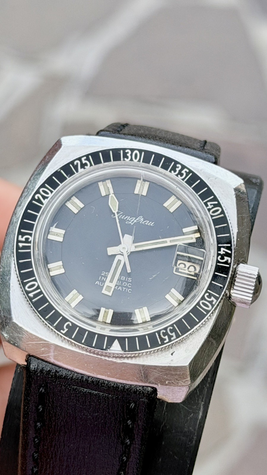 Jungfrau Sub 150M 38mm Automatic ETA Bezel Bakelite Steel