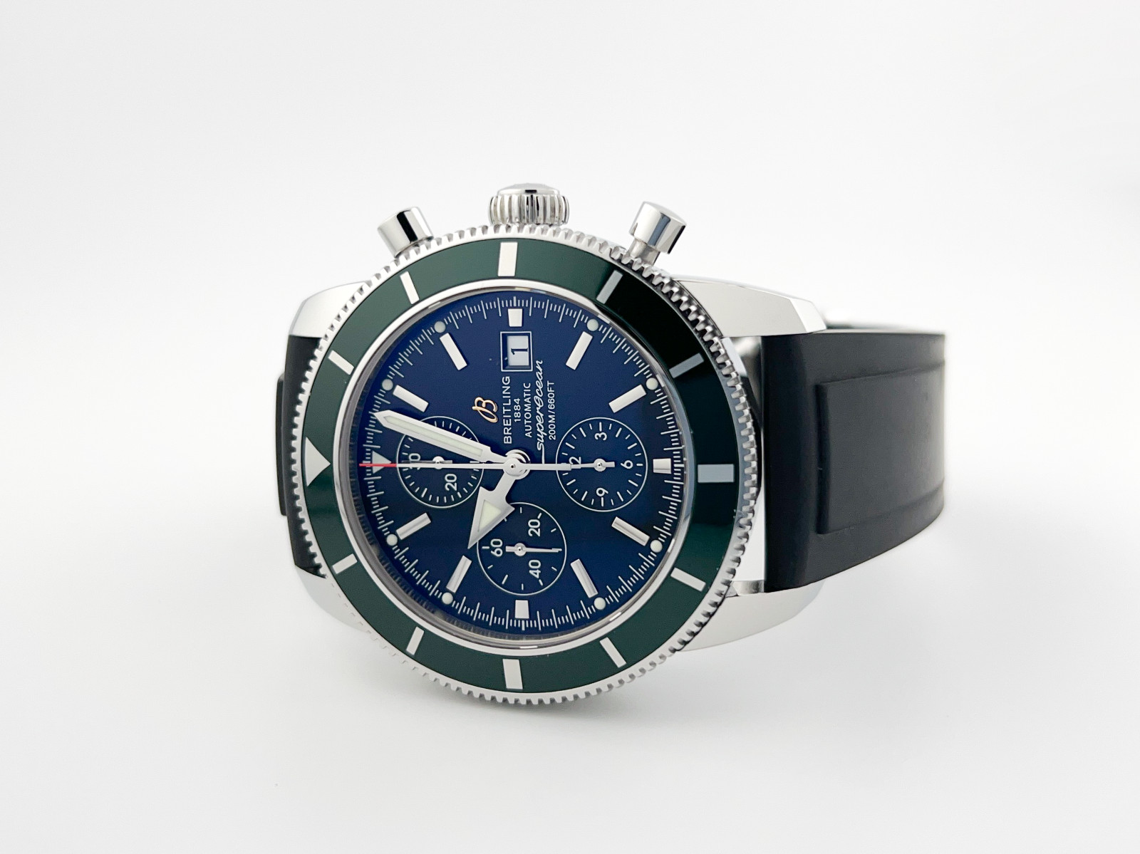 Breitling Superocean Heritage Chronograph “Green Edition” A13320, complete set
