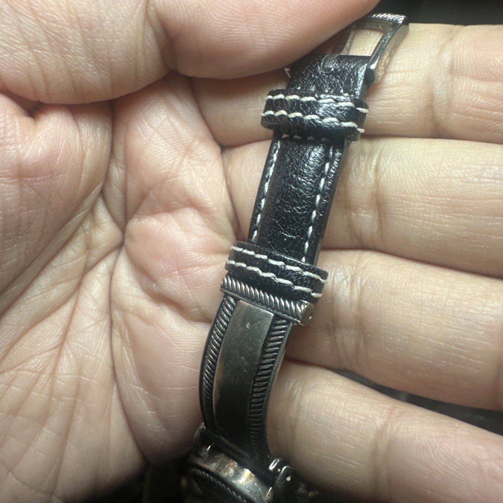 Working ECCLISSI Sterling Silver 925 Ladies Watch Bracelet Black 29mm – Mint