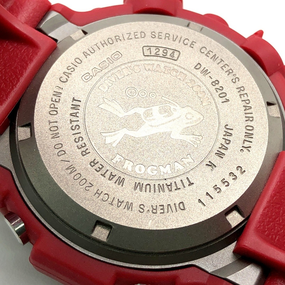 G SHOCK DW 8201GF 4 FROGMAN Frogman Metallic Red Pearl Coating Red Frog Diving F