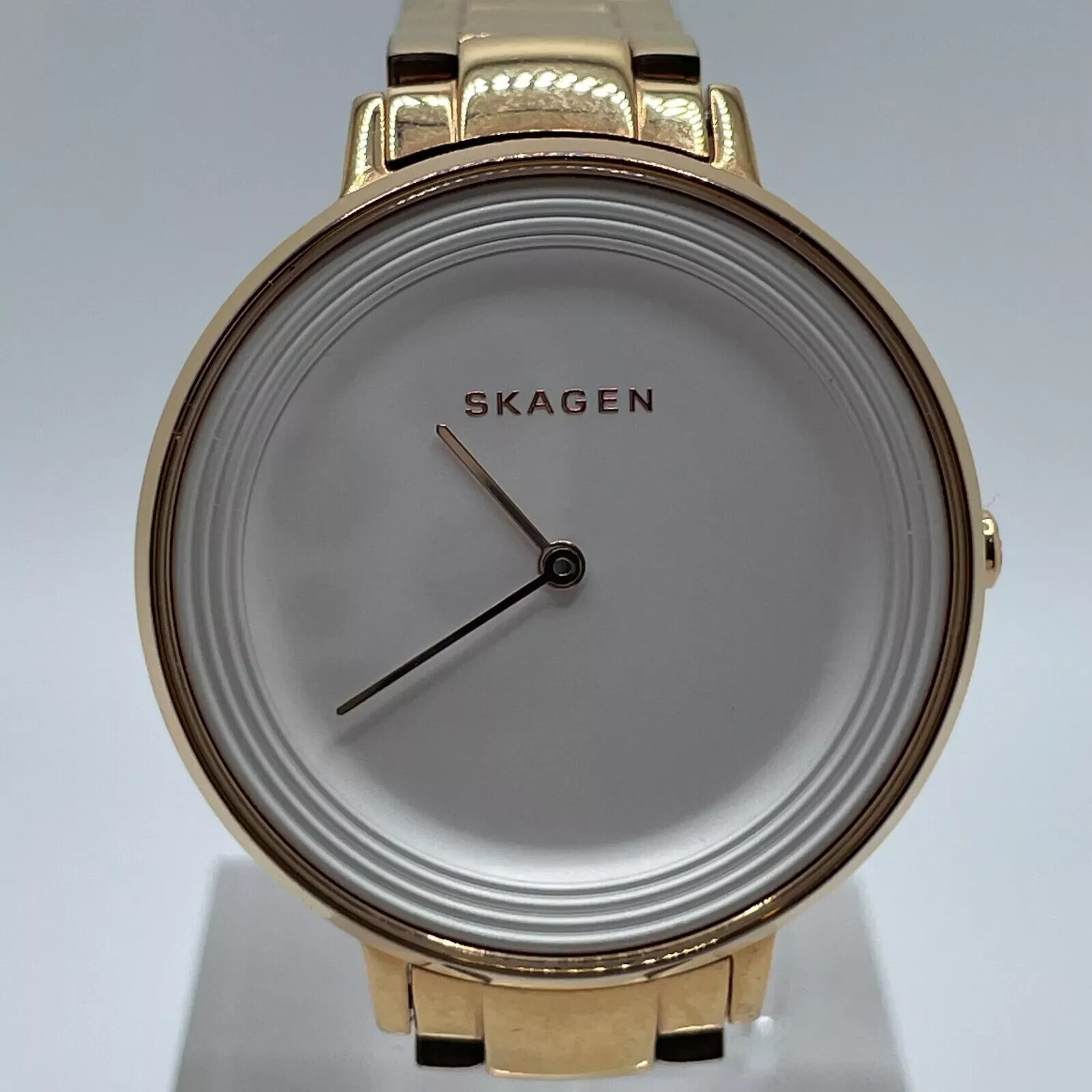 Skagen Denmark Watch Womens 36mm Case Bracelet Band Quartz Three Hands