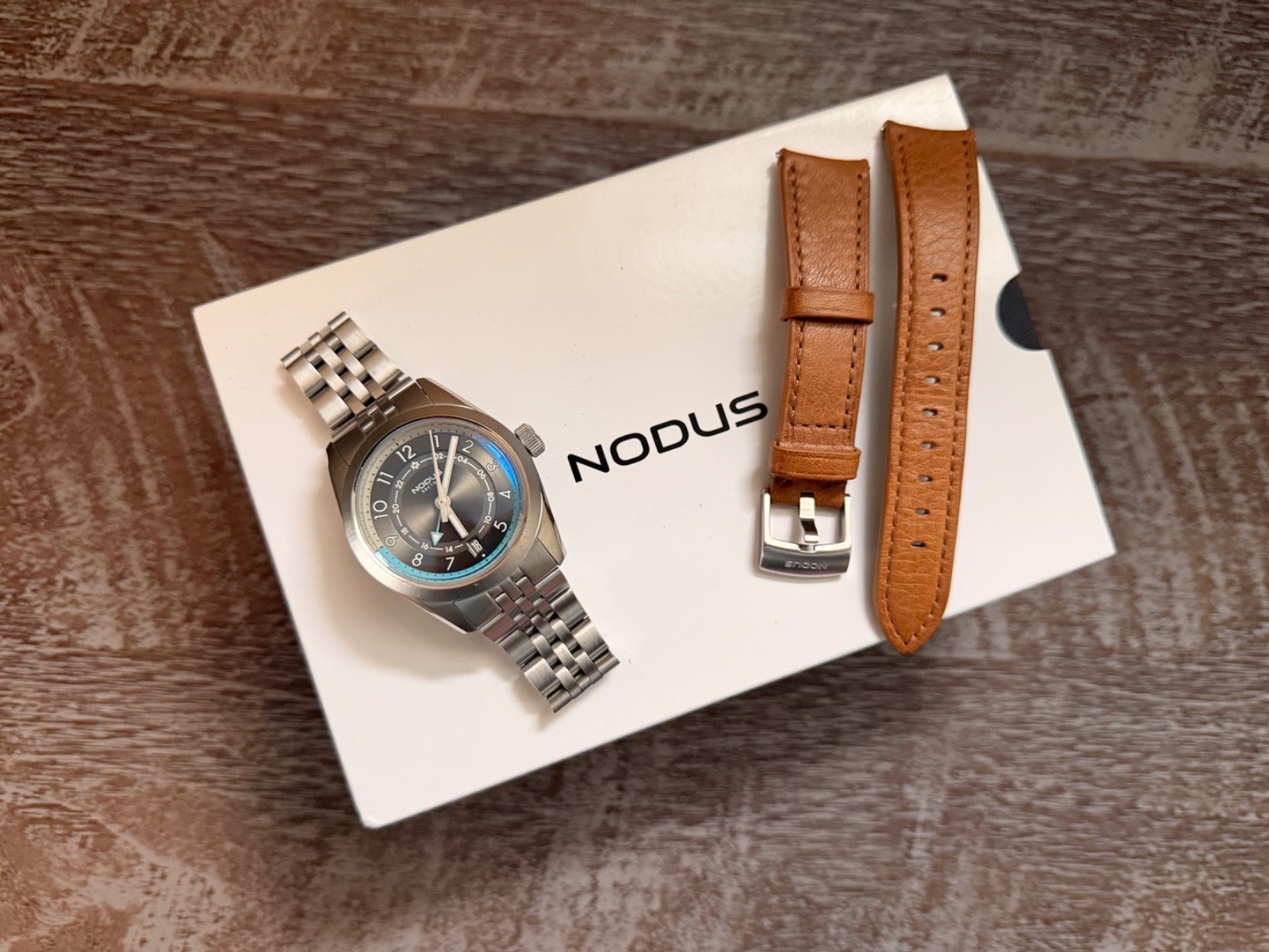 Nodus Sector II GMT “Metro” – With Bracelet AND Strap! Great Shape w/ Box!