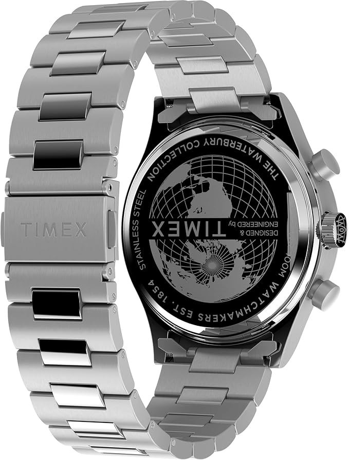 Timex Waterbury Traditional Flyback Chronograph 43mm Blue Dial Watch TW2Y29800VQ