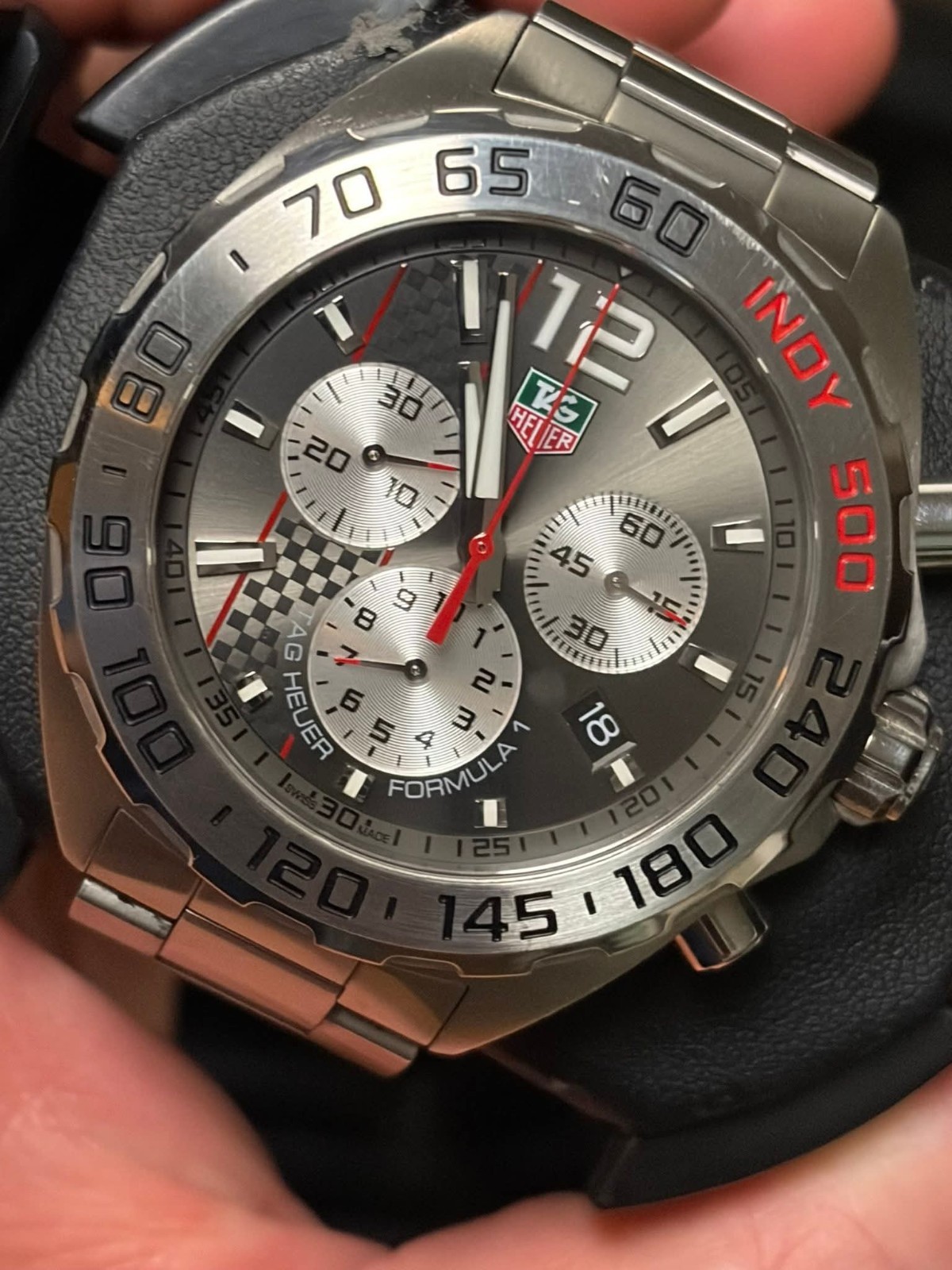 TAG Heuer Formula 1 Quartz Chronograph Date Gray Dial 200m 43mm Steel
