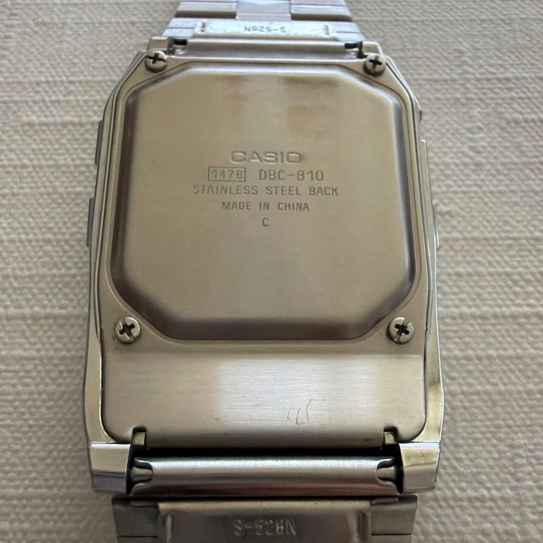CASIO DBC-810 Data Bank Watch Vintage Calculator Silver