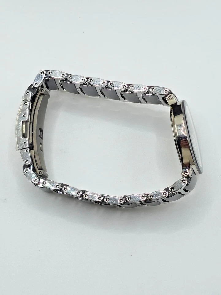 Rado Centrix Diamond Dial Swiss Quartz Ceramic Watch Sapphire Women Silver MOP