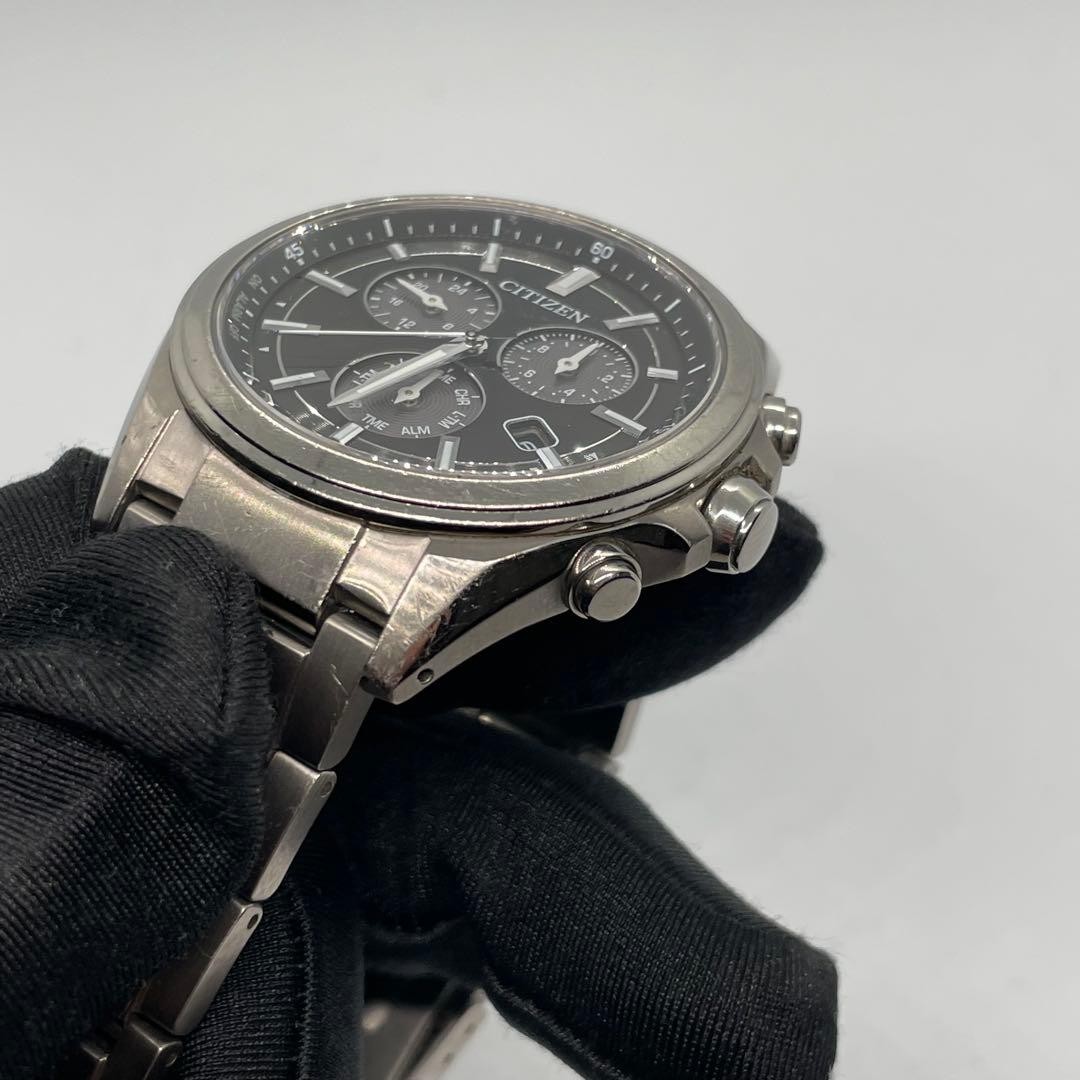 CITIZEN ATTESA E820-S096081 Black Dial Eco-Drive Men’s Watch Used Working #14