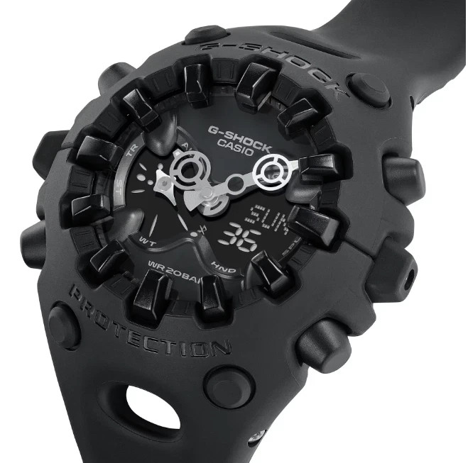 Casio G-Shock GA-V01 SERIES Analog & Digital Matte Black Resin Strap GAV01-1A